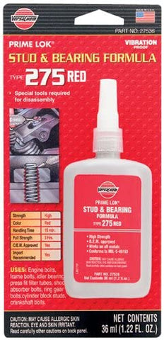 Versachem 27536-12PK High Red Thread Locker - 36 ml Squeeze Bottle, (Pack of 12)