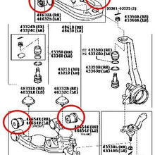NISTO Front Upper Lower Control Arm Bushing Compatible with for 1995-2004 Toyota Tacoma 4WD/ 2WD with Prerunner