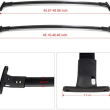 AUTOMUTO Adjustable Cross Bars fit for Ford Explorer 2016 2017 2018 2019 Aluminum Black Roof Top Bar Luggage Carrier