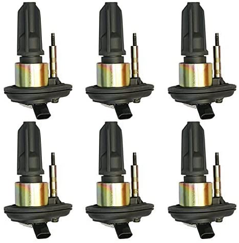 ECCPP Set of 6 Ignition Coils Pack Compatible With Chev-y Buick Rainier/GM-C/Hummer H3/ Isuzu/Oldsmobile Bravada/Saab 9-7X 2002-2009 Replacement for UF303 C1395