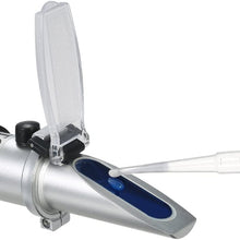 Janhiny Portable Handheld ATC Antifreeze Refractometer Freezing Point Meterfor Glycol Antifreeze Coolant and Battery Acid