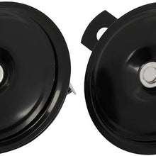 OCPTY Motorcycle Electric Horns 108DB Scooter Round Twin Horn Speaker for ATV Bicycle Motorcycle,Black
