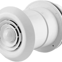 Yctze RV Fan,12V Roof Fan 5000R/min LED Air Ceiling Ventilation Grille Round for Campers Motorhome Travel Trailer Van,RV Roof Air Vent