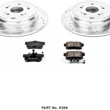 Power Stop K206 Rear Brake Kit with Drilled/Slotted Brake Rotors and Z23 Evolution Ceramic Brake Pads