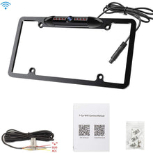 WiFi Wireless License Plate Frame Reversing Camera IR Night Vision PZ439, with IP67 Waterproof Rating, 170 Degrees Perfect Viewing Angle and 8 Infrared Night Vision Lights