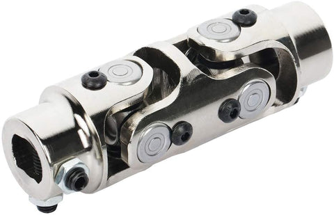 LUJUNTEC Chrome Double Stainless Steel U-Joint 3/4 DD - 3/4 DD,Maximum Working Angle: 35 Degree Steering Shaft U Joint