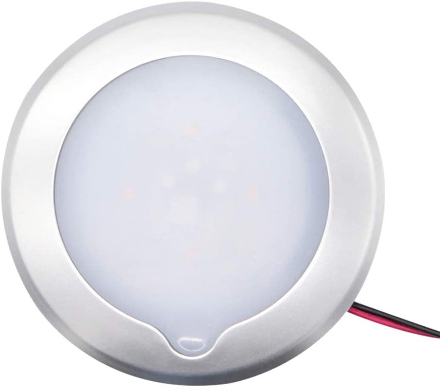 T Tocas IP67 LED RV Boat Panel Ceiling Light Surface Mount 9-30V DC Interio Light Dimmable for RV Motorhome Camper Caravan Marine (Warm White) (5.9 inch)