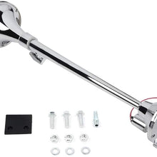 ZENITHIKE Air Horn Kit Trumpet Air Horn Powerful Loud 150DB Single Silver Trumpet Car Horn for Vehicle Truck Lorry Trains Boat Car