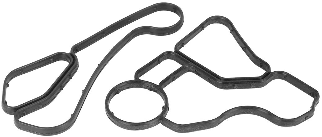 X AUTOHAUX 11428637821 11428637820 Car Engine Oil Pan Gasket Oil Cooler Filter Housing Gasket Seal Set for BMW E81 E87 E90