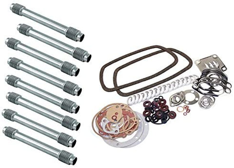 VW BUG, BEETLE, GHIA, BUS, TYPE 3 GASKET KIT AND PUSH ROD TUBE SET, FOR 1300-1600CC AIR-COOLED MOTOR