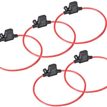 uxcell Fuse Holder In-line 16AWG Waterproof Fuse Holder Black 5Pcs for Small Blade Fuse