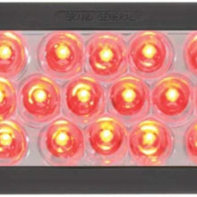 GG Grand General 76522 Red/Red LED Strobe Light (Oval Pearl Grommet and Pigtail)