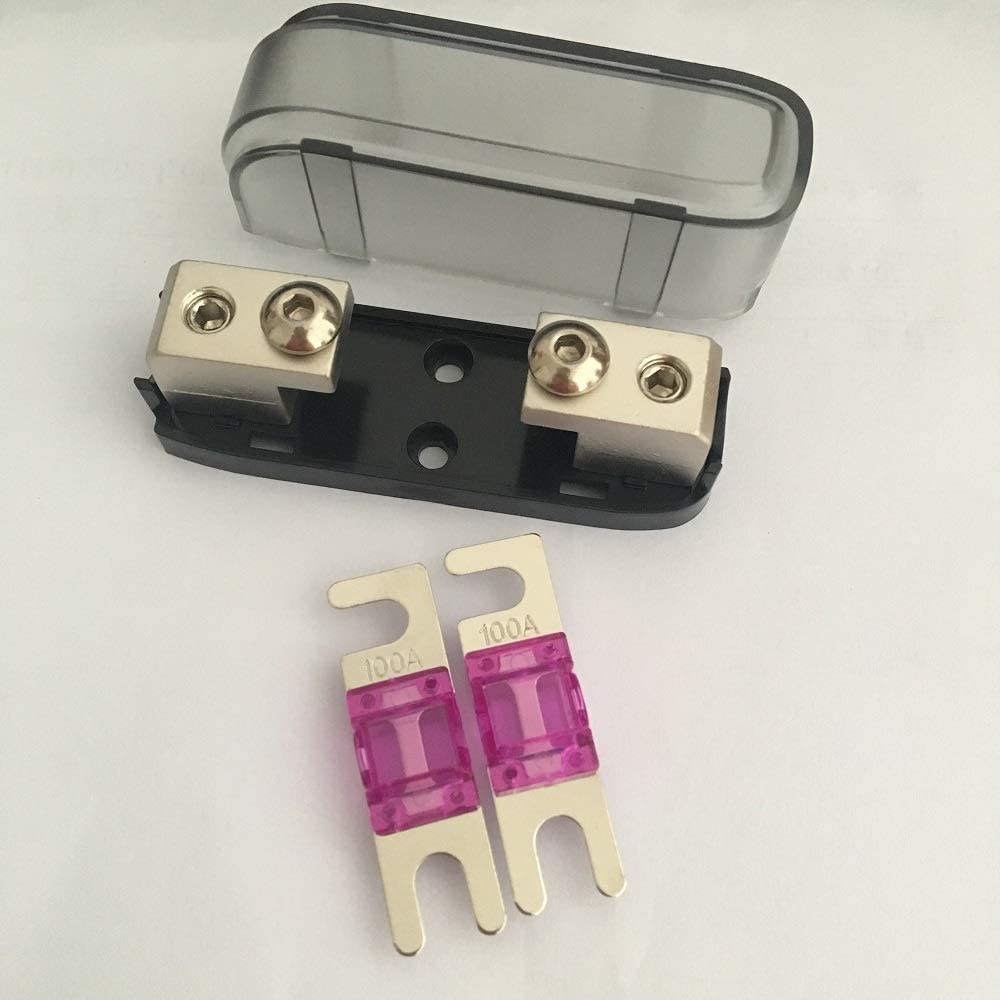 Car Audio Car Fuse Holder Block with 2pcs Fuses (AMP : 1 holder 2x80A fuse)