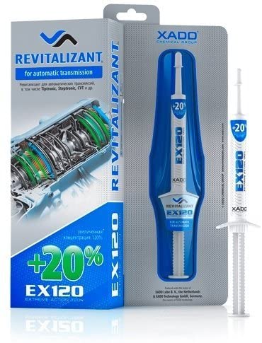 XADO Revitalizant EX120 Conditioner for Automatic Gearbox & CVT Tiptronic Transmission Oil Treatment Additive (Box, Syringe 8 ml) Protectant Fluid - Restore Your ATF Metal Parts from Wear (Automatic)