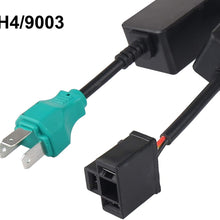 OVOTOR H4 9003 Anti Flicker Harness Canceler Decoder LED Flash Error Free Resistor Wiring Canbus for Harley Davidson Jeep Wrangler JK TJ LED Headlight Systems