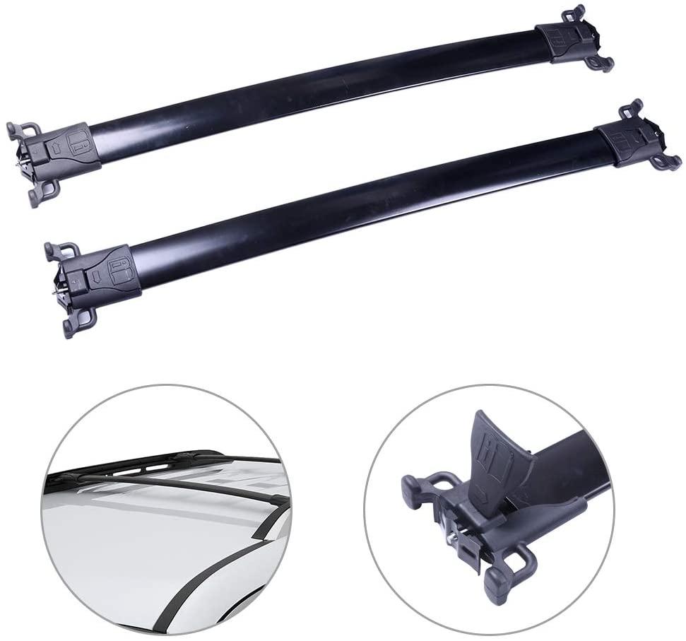 SCITOO fit for Chevy Equinox for GMC Terrain 2010-2017 Aluminum Alloy Roof Top Cross Bar Set Rock Rack Rail