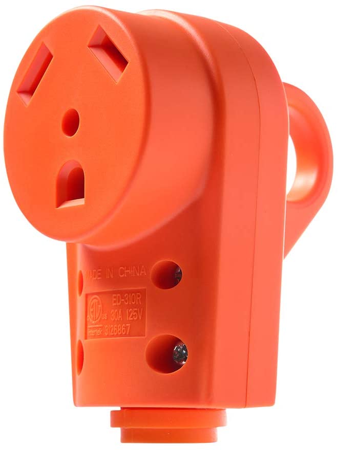 MICTUNING 125V 30Amp Heavy Duty RV Female Replacement Receptacle Plug with Ergonomic Handle