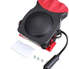 Jullynice 2 in 1 12V 150W Auto Car Heater Portable Heating Fan with Swing-Out Handle Windscreen Defroster Dashboard Driving Demister