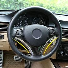 Eiseng Carbon Fiber Car Steering Wheel Trim Sequins Frame for 3 Series E90 325i 328i 330i 335i E87 120i 130i 120d 2005-20011 Interior Accessories