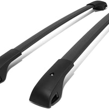 OE Style Matte Black Roof Rack Rail Cross Bars w/ABS Mounting Brackets Replacement For Jeep Cherokee 14-20