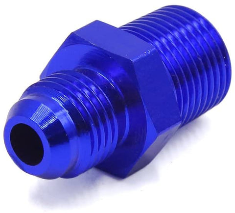 uxcell a18011800ux0130 Blue Car AN6 3/8NPT Gas Oil Fuel Line End Fitting Adapter Straight Hose Connector