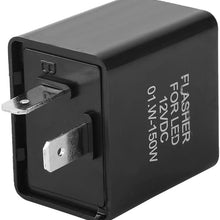 Qiilu Electronic LED Flasher Relay,Adjustable for Turn Signal Light Indicator Blinker