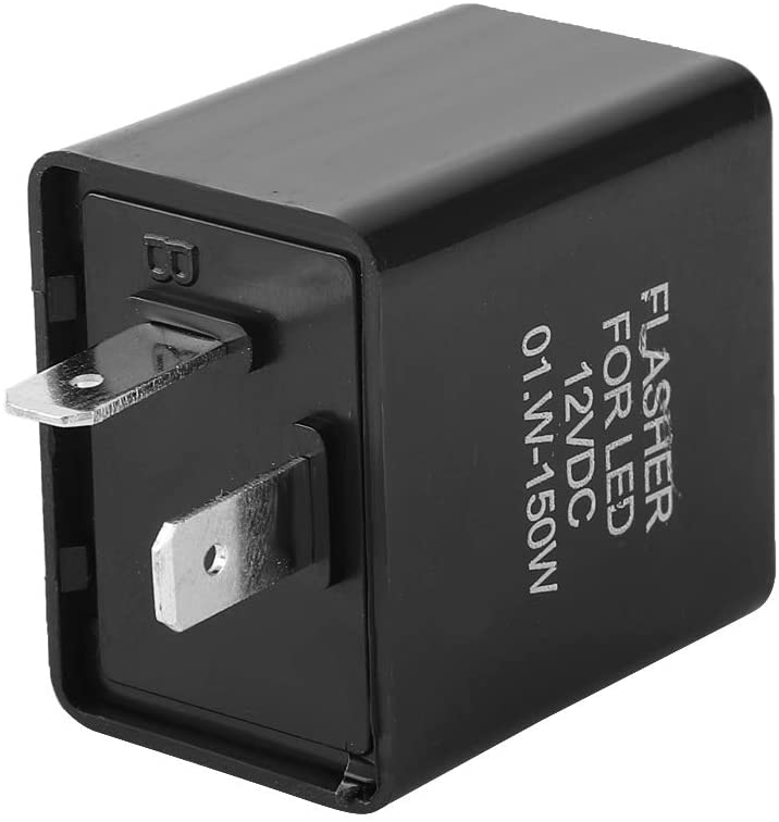 Qiilu Electronic LED Flasher Relay,Adjustable for Turn Signal Light Indicator Blinker