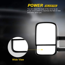 OCPTY Pair Tow Mirror Towing Mirrors Fit for Chevy 1988-2001 for GMC C3500 1988-2001 for GMC Suburban/Yukon 1992-1999 for GMC Yukon 2000 with Power Adjusted Manual Folding Telescoping