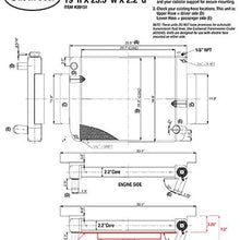 Maxx Power Chevy Style Tri Flow Aluminum Radiator 26 Inch 3 Pass Cooling