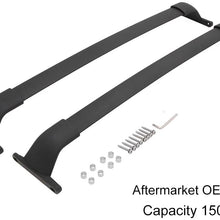 Kingcher 2 Pieces Cross Bars Fit for 2017 2018 2019 2020 2021 Nissan Kicks Black Baggage Luggage Roof Rack Crossbars