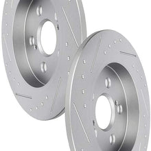 TUPARTS Front Brake rotors, Front Disc Slotted Rotors for L-exus CT0h,P-ontiac Vibe,T-oyota Corolla/Matrix/Prius/Prius Plug-In/Prius P-rime