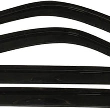 Window Visor Compatible With 2002-2007 Jeep Liberty | Slim Style Acrylic Smoke Tinted & Semi-transparent Sun Rain Shade Guard Wind Vent Air Deflector by IKON MOTORSPORTS | 2003 2004 2005 2006