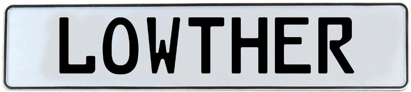 Vintage Parts 683611 Vintage Parts 683611 Lowther White Stamped Aluminum Street Sign Mancave Wall Art, 1 Pack