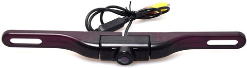 E-Kylin Car Auto Waterproof License Plate Mount Rear View Backup Camera Wide Angle with IR LED Night Vision Look Up and Down Adjustable