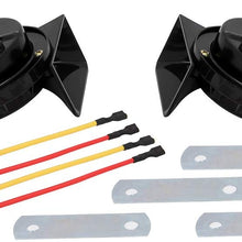 120DB Eletric Horn Dual Tone Electric Snail Air Horn Super Loud fits for Car Motorcycle Scooters ATV SUV Moped Go-Kart Dirt Bike Yacht Boat