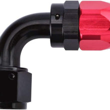EVIL ENERGY 6AN Straight Swivel Hose End Fitting for Braided Fuel Line Aluminum Black 2PCS