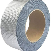 17Ft X 2in Magical Repair Tape, Strong Aluminium Foil Butyl Rubber Foil Tape self-Adhesive Silver Waterproof Repair Tape UV Resistant for Roof Leak, Surface Crack (Silver, 1.5mm5cm5m)