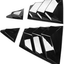 IKON MOTORSPORTS | Window Louvers Compatible With 20-21 Toyota Corolla Sedan | Carbon Fiber Print CFL Rear Window Louver 4Pc Set