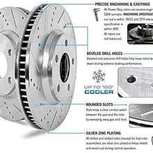 Power Stop KC1905-36 Z36 Truck & Tow Front Caliper Kit-Drilled/Slotted Brake Rotors, Carbon-Fiber Ceramic Brake Pads, Calipers