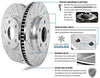 Power Stop KC1905-36 Z36 Truck & Tow Front Caliper Kit-Drilled/Slotted Brake Rotors, Carbon-Fiber Ceramic Brake Pads, Calipers
