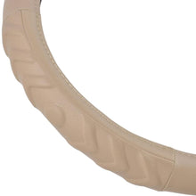 Motor Trend 100% Odorless Car Steering Wheel Cover - Comfort Cushion Grip, Tan Beige Small Size (13.5 to 14.5 Inch)