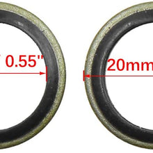 X AUTOHAUX 20pcs Engine Oil Crush Washers Drain Plug Gaskets 14mm ID. 20mm OD. for Car