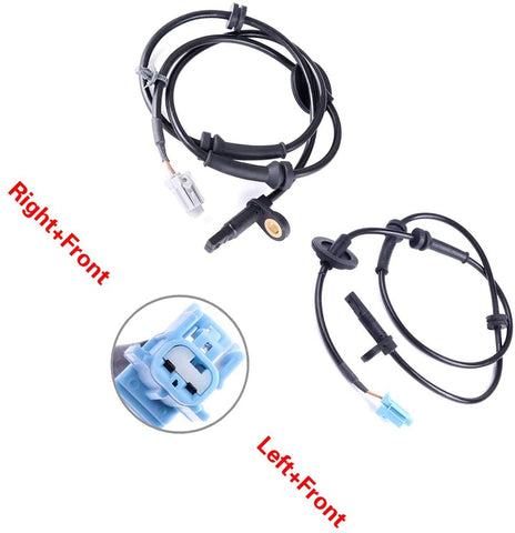 OCPTY ABS Sensor, Front Left Right Wheel Speed Sensors Fit for 2003 2004 2005 2006 2007 Nissan Murano ALS286 ALS290 Pack of 2