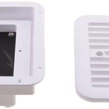 Prettyia 12V White Fridge Vent with Fan RV Trailer Caravan Side Air Ventilation