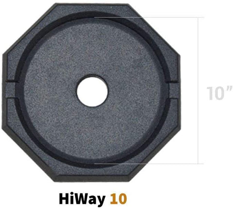 SnapPad HiWay Permanently Attached RV Leveling Jack Pad for HWH Round Landing Feet (Two 10 inch + Two Bus)