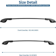 YITAMOTOR Roof Rack Cross Bars Compatible with 2014-2021 Jeep Cherokee, Aero Crossbars Rooftop Luggage Cargo Bag Kayak Canoe Bike Carrier