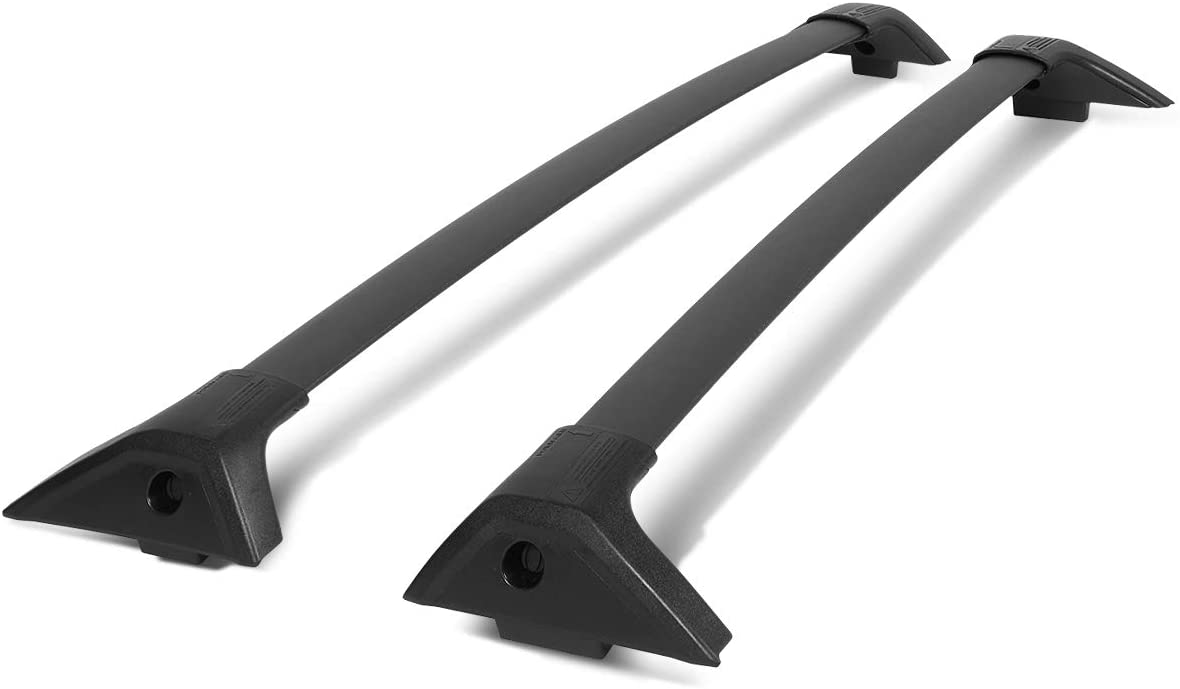 OE Style Matte Black Roof Rack Rail Cross Bars w/ABS Mounting Brackets Replacement For Toyota Rav4 19-20
