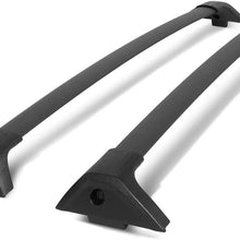 OE Style Matte Black Roof Rack Rail Cross Bars w/ABS Mounting Brackets Replacement For Toyota Rav4 19-20