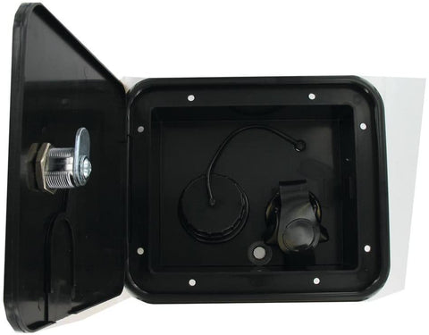 Black Gravity Plastic City Water Tank Inlet Hatch Camper Trailer RV Lock Door