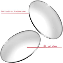 Ampper 2 Pack 3" Blind Spot Mirrors for Trucks, Van, SUV, Large Vehicle - Aluminum Frame Glass Convex Rear View Blind Spot Mirrors
